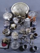 EPNS - an assortment including biscuit barrels, condiment holders ETC