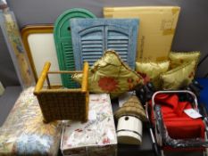 HOME FURNISHING ITEMS including bedspreads, scatter cushions, mirrors ETC