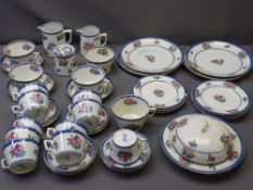 BOOTHS SILICON CHINA, tea and dinnerware, a quantity having fruit decoration