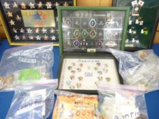 OLYMPIC, FOOTBALL & SPORTING BADGES, a modern collection including a quantity of framed examples