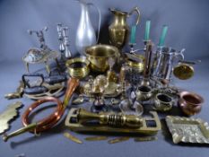 BRASSWARE - large parcel of ornamental and similar items
