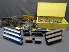 HORNBY TRIANG - track, engines and carriages - an assortment and a quantity of plastic toy
