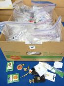 COLLECTORS BADGES & PINS, hundreds in quantity, including lady's, Christmas, countries of the world,