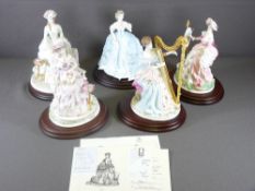 ROYAL WORCESTER FIGURINES, 'The First Quadrille', 'The Grateful Arts' (4), some with certificates