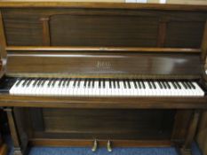 A BELL LONDON MAHOGANY CASED UPRIGHT PIANO, 127cms H, 151cms W, 59cms D