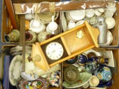 ROYAL DOULTON STONEWARE VASES, other mixed pottery including Staffordshire flatbacks, Royal