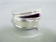 EDWARDIAN HEART SHAPED TRINKET BOX, Chester 1913, maker John and William Deakin, lidded top with