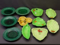 GREENLEAF CHINA and a trio of comports with registration marks and a similar plate