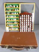 THIMBLE COLLECTION with racks and a Masonic type briefcase