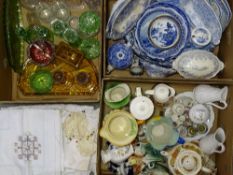 CHINA & GLASSWARE - an assortment including crested cabinet china, dresser plates and a quantity