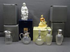 'TWO'S COMPANY' a boxed, as new receptacles, Coalport figurine, boxed and a Michael Angelo figure,
