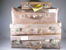 VINTAGE SUITCASES (3) and a smaller briefcase