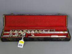 SELMER GOLD SEAL SILVER PLATED FLUTE, cased