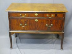 18TH CENTURY & LATER WALNUT LOWBOY, 76cms H, 105cms W, 53cms D