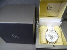 G C QUALITY SWISS MADE GENTLEMAN'S CHRONOGRAPH WRIST WATCH, as new working condition with original