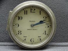 VINTAGE VEHICLE DASHBOARD CLOCK - eight days, Swiss movement