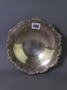 CIRCULAR SILVER FOOTED DISH, Birmingham 1931, maker Adie Brothers Ltd, 9 troy ozs, 22.5cms D