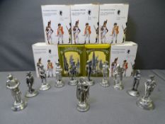 ELEVEN CHARLES STADDEN & BUCKINGHAM PEWTER MILITARY FIGURINES, notables include General Robert E