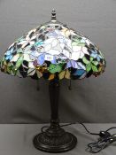TIFFANY STYLE MODERN TABLE LAMP & SHADE, 63cms approx H E/T