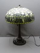 TIFFANY STYLE MODERN TABLE LAMP & SHADE, 66cms approx H E/T