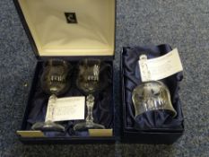 SCHOTT-ZWIESEL-GLASS - two boxed commemorative sets for Diana and Charles, limited edition
