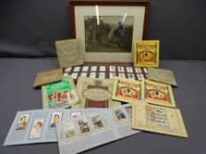 NORMAN GARSTIN colour tinted engraving entitled 'The Stranger' and a quantity of collectors' card