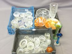 MIXED CARNIVAL, CUT & OTHER GLASSWARE including a varied collection of Victorian and other table