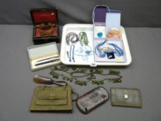 MIXED GROUP OF COLLECTABLES including a Watermans fountain pen and pencil set, quantity of costume