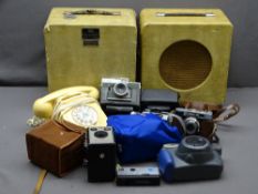 PHOTOGRAPHIC EQUIPMENT, vintage telephone and The Sofil Minor Sound on Film Reproducer ETC