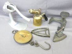 VINTAGE KITCHENALIA including aluminium Express juicing press, Austrian Salters Spring Balance