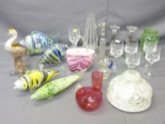 VENETIAN TYPE, crackle, cranberry and other collectors' glassware
