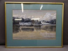 IEUAN LEWIS watercolour - 'Hms Conway on the Menai Straits', signed and dated 1974, 35 x 51cms