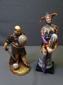 TWO DOULTON FIGURINES - 'Friar Tuck' HN2143 and 'The Jester' HN2016