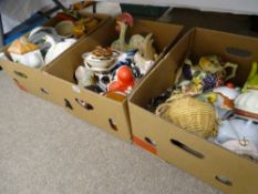 NOVELTY TEAPOTS, other ceramics and similar items (3 boxes)