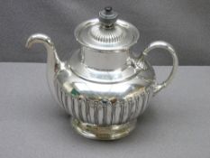 VICTORIAN ROYLES PATENT SELF POURING TEAPOT by James Dickson, Sheffield No 6327, dated 1886, 21.5cms