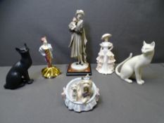 LLADRO, COALPORT, FRANKLIN MINT ETC - six figurines