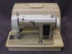 CASED JANOME NEWHOLME ELECTRIC SEWING MACHINE (no foot pedal)