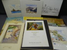 MIXED PRINTS & SKETCHES, a small parcel and an art calendar for 1968 depicting the works of Goya
