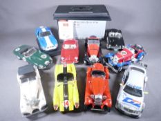 BURAGO MODEL CARS - Mercedes, Alfa Romeo, Jaguar, Porsche and similar, mainly unboxed
