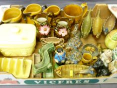 WADE PORCELAIN COLLECTABLES including figures, animals, jugs, tankards, Viking boat and other posy