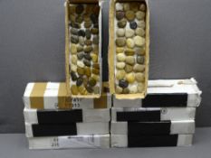 POLISHED DECORATIVE STONE PEBBLE MATTING (10 small boxes)