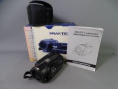BOXED PRAKTICA HD-DV CAMCORDER with charger, paperwork and carrycase