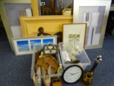 PORCELAIN & MISCELLANEOUS HOUSEHOLD ITEMS, framed paintings and mirrors ETC