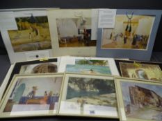 SIR WILLIAM RUSSELL FLINT - an extensive collection of unsigned prints, five framed and the