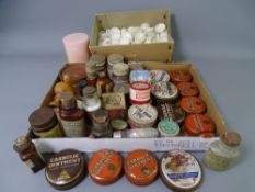 CHEMIST STOCK GOODS, various jars, bottles and tins ETC, along with a boxed quantity of cachet