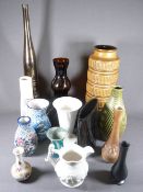 STUDIO POTTERY & GLASSWARE - West German vase, Arthur Woods, Wedgwood and similar