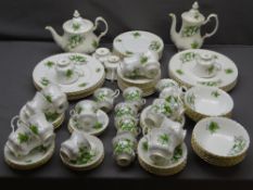 ROYAL ALBERT TRILLIUM, 90 plus piece tea and part dinner service including tea and coffee pots