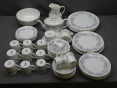 WEDGWOOD ANGELA BONE CHINA TEA & TABLEWARE - 61 pieces including teapot and cover