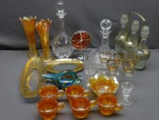 MDINA GLASS, ship's decanter, Westclox Big Ben bedroom alarm clock and other glassware and similar