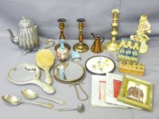 EPNS, BRASS, pottery and cloisonne collectables, a quantity